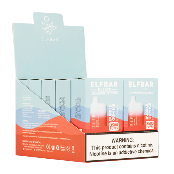 BUY 1 GET 1 FREE Bubble Gum Ice Elf Bar 3500 | Vape Amazon India