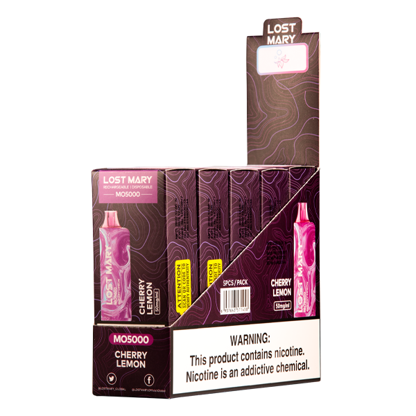 BUY 1 GET 1 FREE Cherry Lemon Lost Mary MO5000 | Vape Amazon India