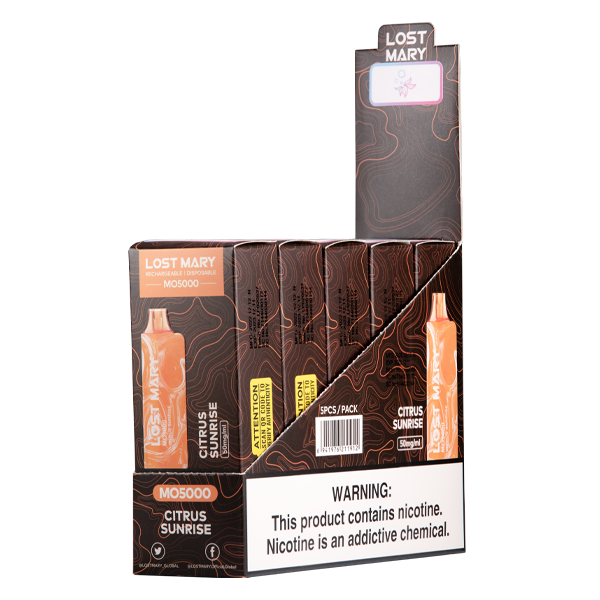 BUY 1 GET 1 FREE Citrus Sunrise Lost Mary MO5000 | Vape Amazon India
