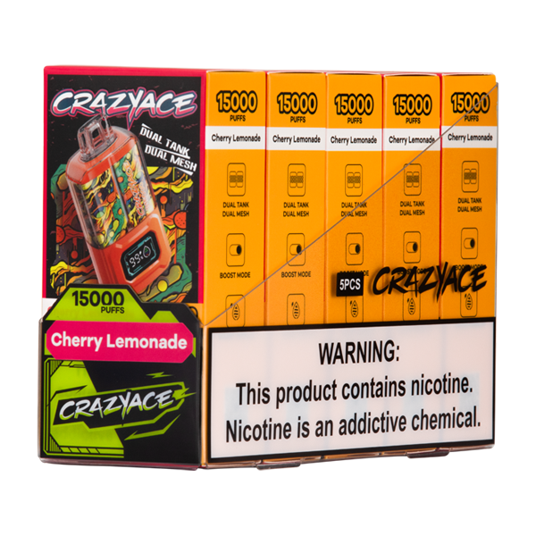 BUY 1 GET 1 FREE Cherry Lemonade Crazy Ace B15000 | Vape Amazon India