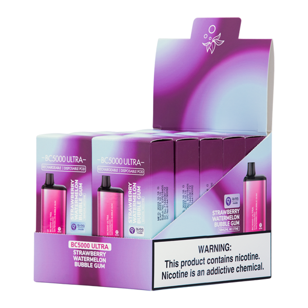 BUY 1 GET 1 FREE Strawberry Watermelon Bubble Gum BC5000 Ultra | Vape Amazon India