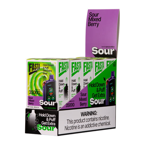 BUY 1 GET 1 FREE Sour Mixed Berry FASTA Burrst 35000 (Sour Edition) | Vape Amazon India
