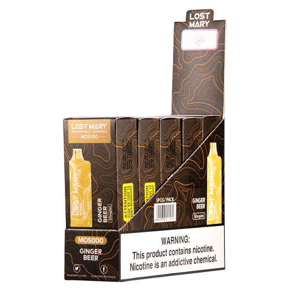 BUY 1 GET 1 FREE Ginger Beer Lost Mary MO5000 | Vape Amazon India