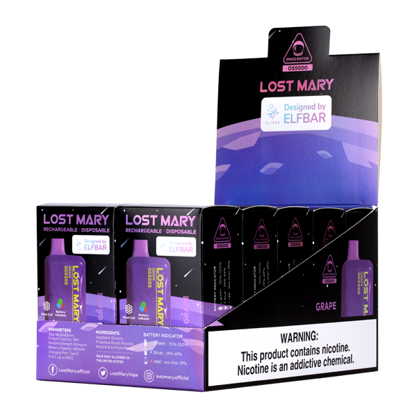 BUY 1 GET 1 FREE Grape Lost Mary OS5000 | Vape Amazon India