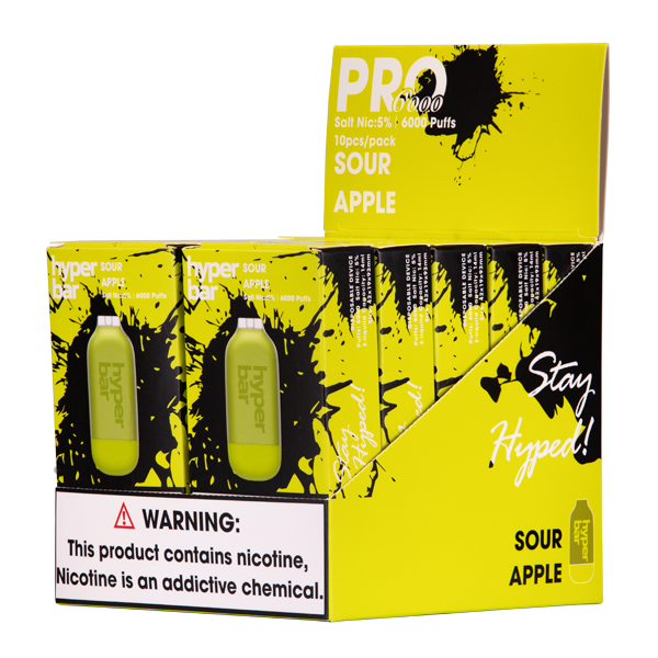 BUY 1 GET 1 FREE Sour Apple Hyper Bar Pro 6000 | Vape Amazon India