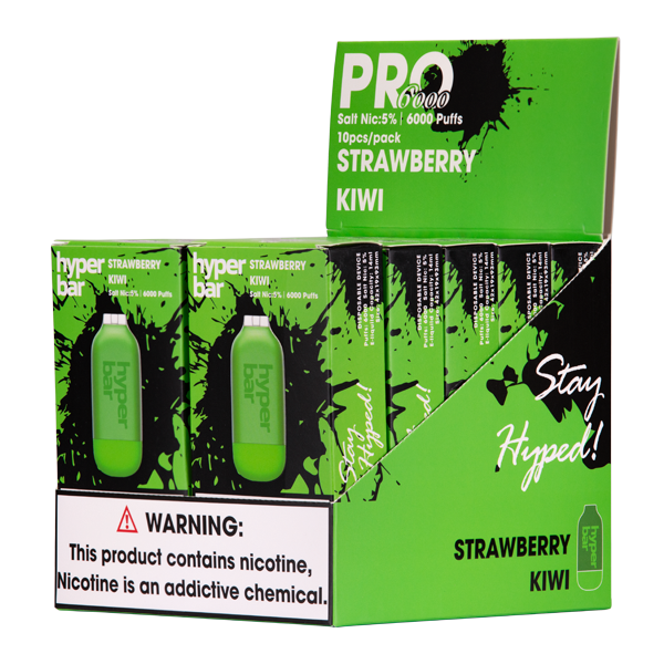 BUY 1 GET 1 FREE Strawberry Kiwi Hyper Bar Pro 6000 | Vape Amazon India