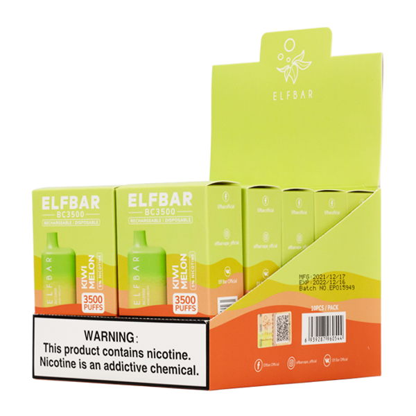 BUY 1 GET 1 FREE Kiwi Melon Elf Bar 3500 | Vape Amazon India