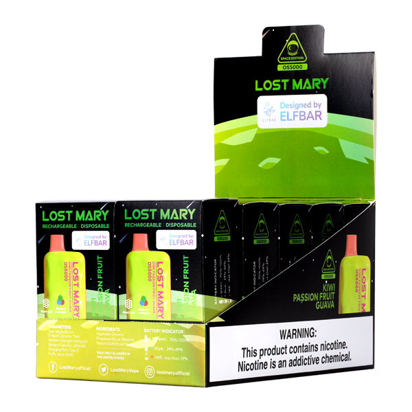 BUY 1 GET 1 FREE Kiwi Passion Fruit Guava Lost Mary OS5000 | Vape Amazon India