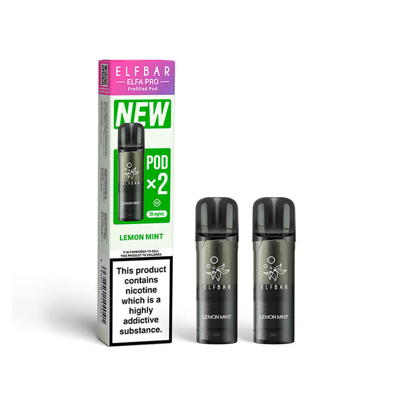 Elf Bar Elfa Pro Lemon Mint Prefilled Pod 20mg - 2 Pack