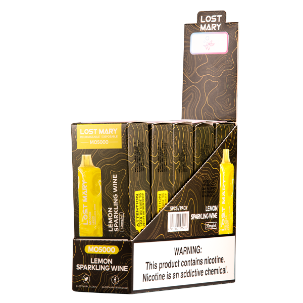 BUY 1 GET 1 FREE Lemon Sparkling Wine Lost Mary MO5000 | Vape Amazon India