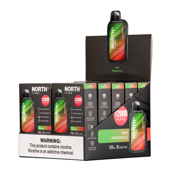 BUY 1 GET 1 FREE Kiwi Pineapple North FT12000 | Vape Amazon India