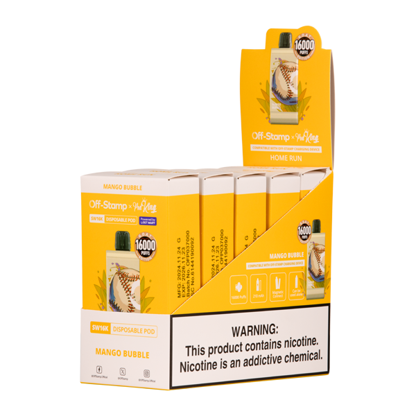 Mango Bubble Off Stamp X Pod King SW16000 Disposable
