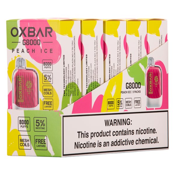 BUY 1 GET 1 FREE Peach Ice Oxbar G8000 | Vape Amazon India