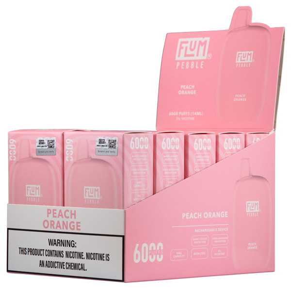 BUY 1 GET 1 FREE Peach Orange FLUM Pebble | Vape Amazon India