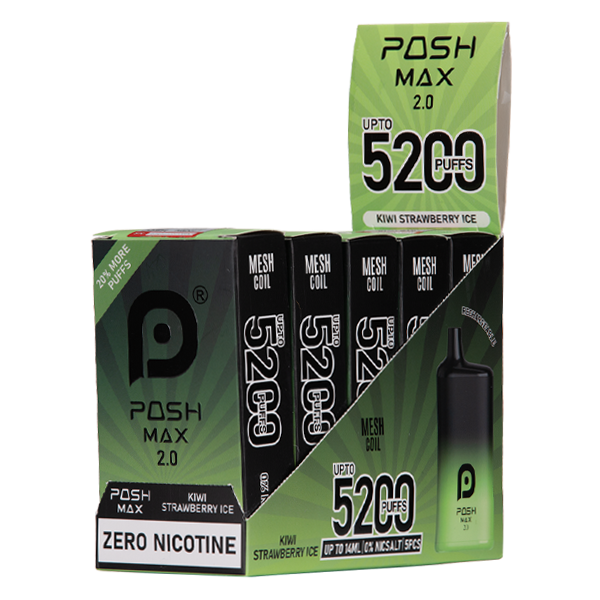 BUY 1 GET 1 FREE Kiwi Strawberry Ice Posh Max 2.0 | Vape Amazon India