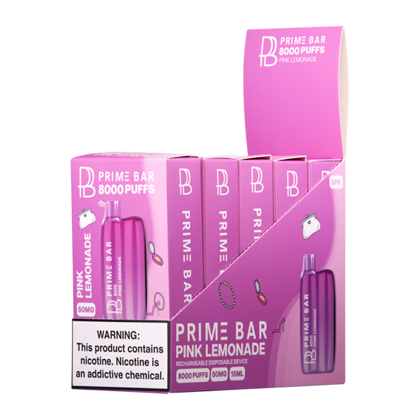 BUY 1 GET 1 FREE Pink Lemonade Prime Bar 8000 | Vape Amazon India