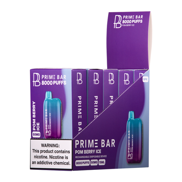 BUY 1 GET 1 FREE Pom Berry Ice Prime Bar 8000 | Vape Amazon India