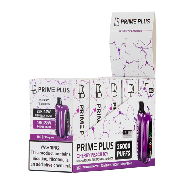 BUY 1 GET 1 FREE Cherry Peach Icy Prime Plus 26000 | Vape Amazon India