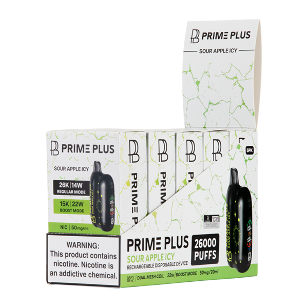 BUY 1 GET 1 FREE Sour Apple Icy Prime Plus 26000 | Vape Amazon India