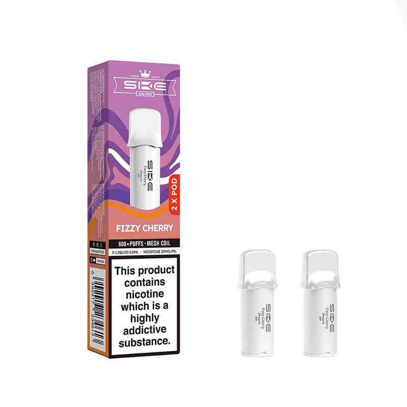SKE Crystal Pro Fizzy Cherry Prefilled Vape Pods 20mg - 2PK