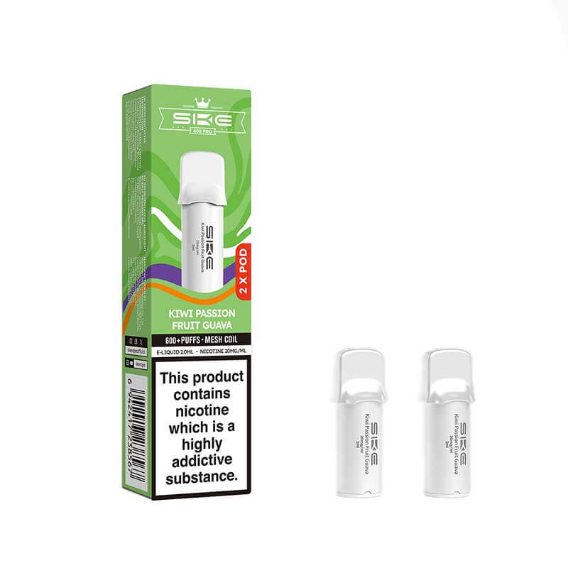 SKE Crystal Pro Kiwi Passionfruit Guava Prefilled Vape Pods 20mg - 2PK