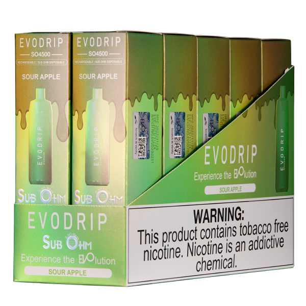 BUY 1 GET 1 FREE Sour Apple EVODRIP SO4500 | Vape Amazon India
