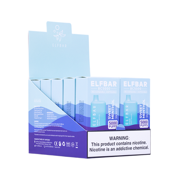 BUY 1 GET 1 FREE Sweet Menthol Elf Bar 5000 | Vape Amazon India