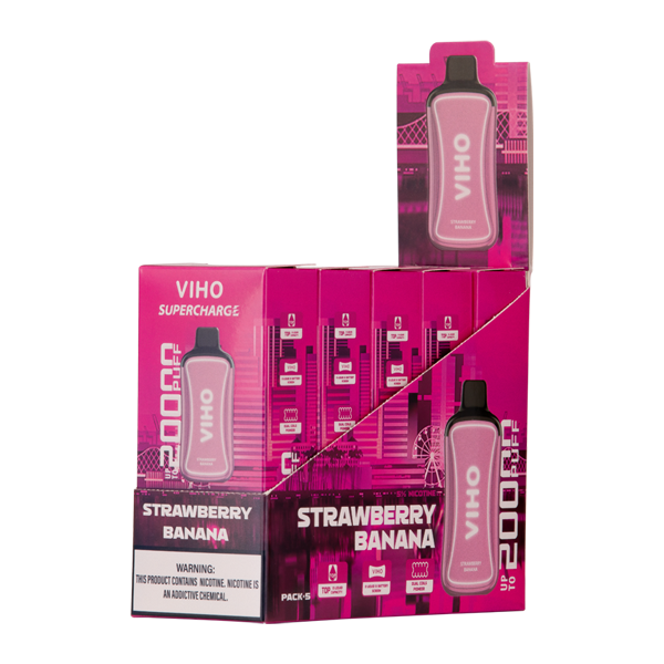 BUY 1 GET 1 FREE Strawberry Banana Viho Supercharge | Vape Amazon India