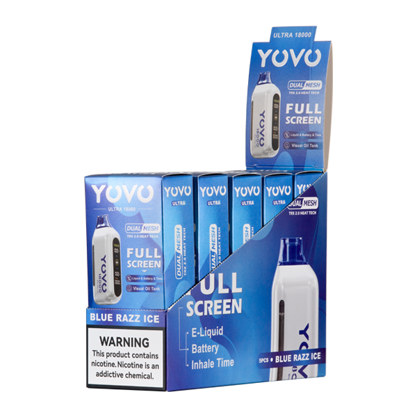 BUY 1 GET 1 FREE Blue Razz Ice YOVO Ultra 18000 | Vape Amazon India