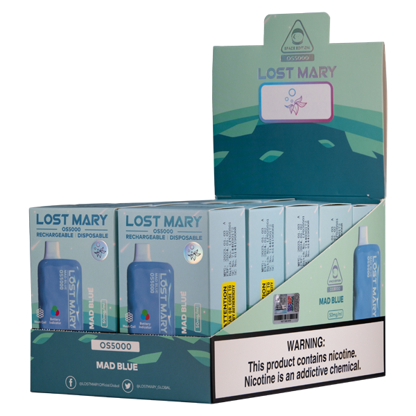 BUY 1 GET 1 FREE Mad Blue Lost Mary OS5000 | Vape Amazon India