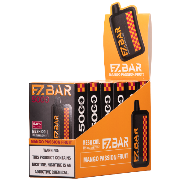 BUY 1 GET 1 FREE Mango Passion Fruit EZBAR 5000 | Vape Amazon India