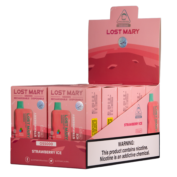 BUY 1 GET 1 FREE Strawberry Ice Lost Mary OS5000 | Vape Amazon India