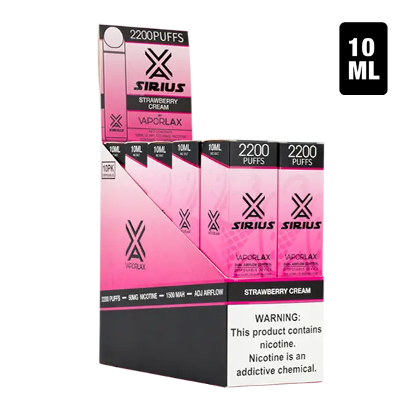 BUY 1 GET 1 FREE Strawberry Cream by Sirius | Vape Amazon India VaporLax