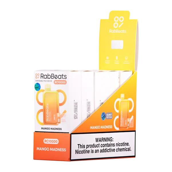 BUY 1 GET 1 FREE Mango Madness RabBeats RC10000 | Vape Amazon India RabBeats