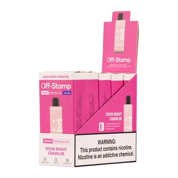 BUY 1 GET 1 FREE Sour Night Crawler Off Stamp SW9000 Disposable | Vape Amazon India Off Stamp