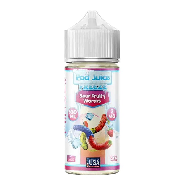 BUY 1 GET 1 FREE Sour Fruity Worms Freeze Pod Juice 100ml | Vape Amazon