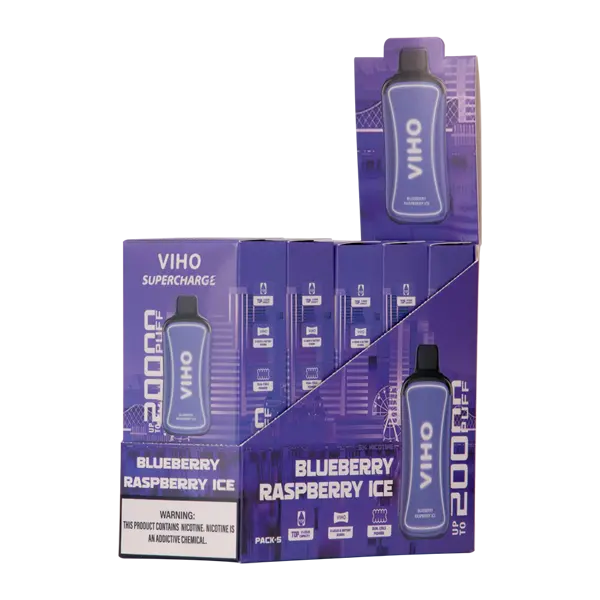 BUY 1 GET 1 FREE Blueberry Raspberry Ice Viho Supercharge | Vape Amazon India Viho