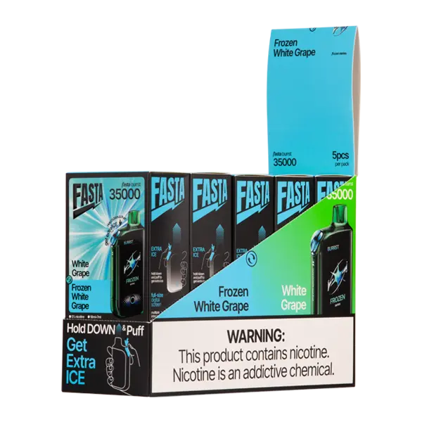 BUY 1 GET 1 FREE White Grape / Frozen White Grape FASTA Burrst 35000 | Vape Amazon India FASTA