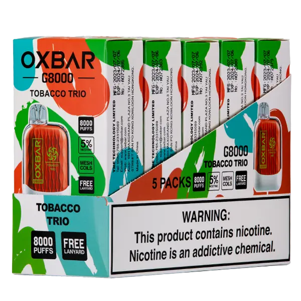 BUY 1 GET 1 FREE Tobacco Trio Oxbar G8000 | Vape Amazon India Oxbar