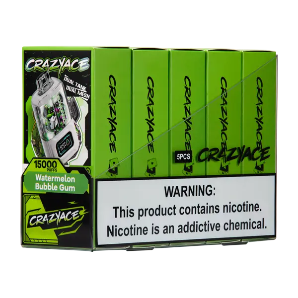 BUY 1 GET 1 FREE Watermelon Bubble Gum Crazy Ace B15000 | Vape Amazon India Crazy Ace