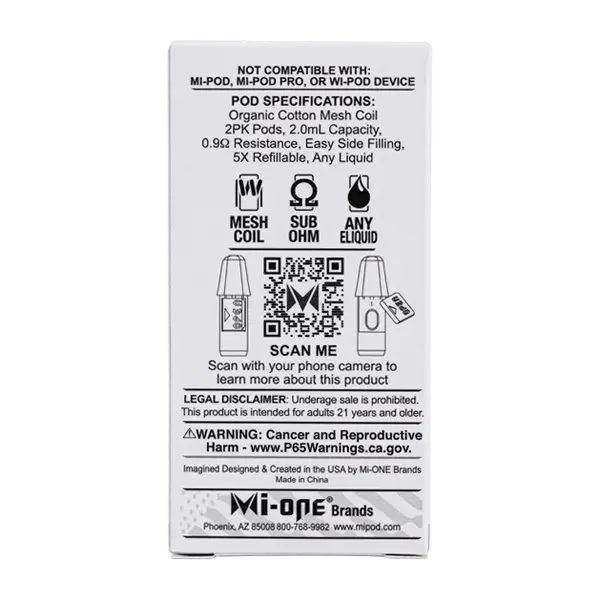 BUY 1 GET 1 FREE Mi-Pod 2.0 + Replacement Pod - 10pk | Vape Amazon India Mi-Pod