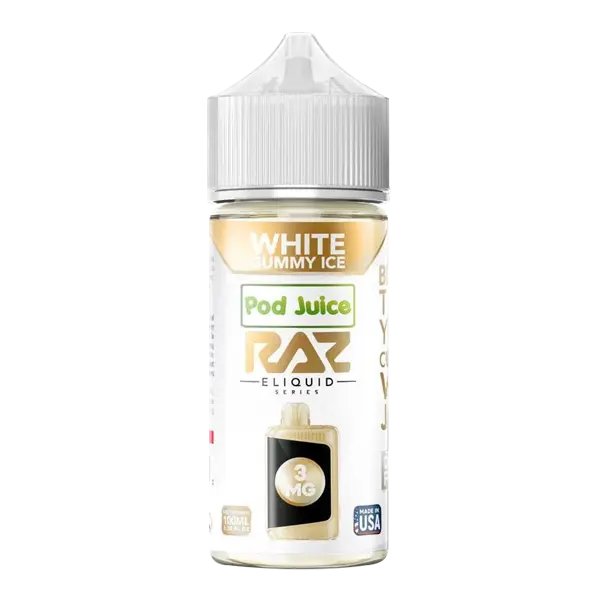 BUY 1 GET 1 FREE White Gummy RAZ X Pod Juice 100ml | Vape Amazon India Pod Juice