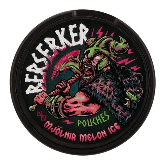 BUY 1 GET 1 FREE Mjolnir Melon Ice BERSERKER Caffeine Pouches | Vape Amazon India Berserker