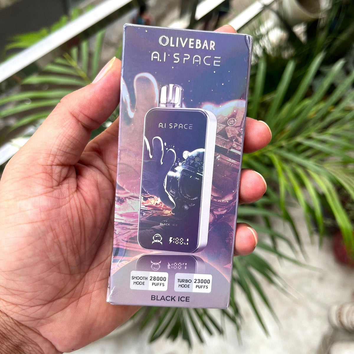 Olivebar AI Space 28000 Puffs | Full Display Screen