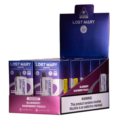 BUY 1 GET 1 FREE Blueberry Raspberry Peach Lost Mary OS5000 Luster | Vape Amazon India