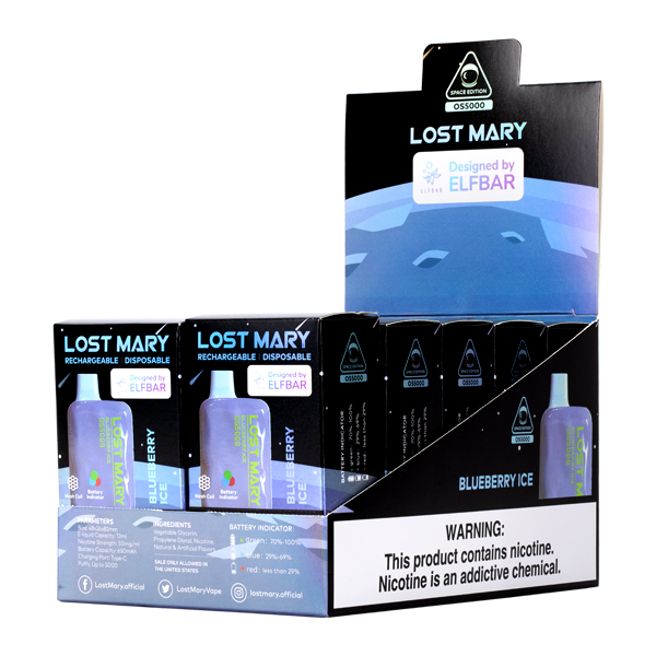 BUY 1 GET 1 FREE Blueberry Ice Lost Mary OS5000 | Vape Amazon India