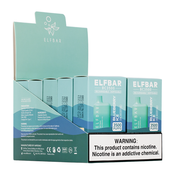 BUY 1 GET 1 FREE Blueberry Ice Elf Bar 3500 | Vape Amazon India