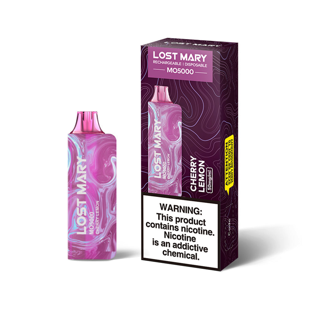 BUY 1 GET 1 FREE Cherry Lemon Lost Mary MO5000 | Vape Amazon India