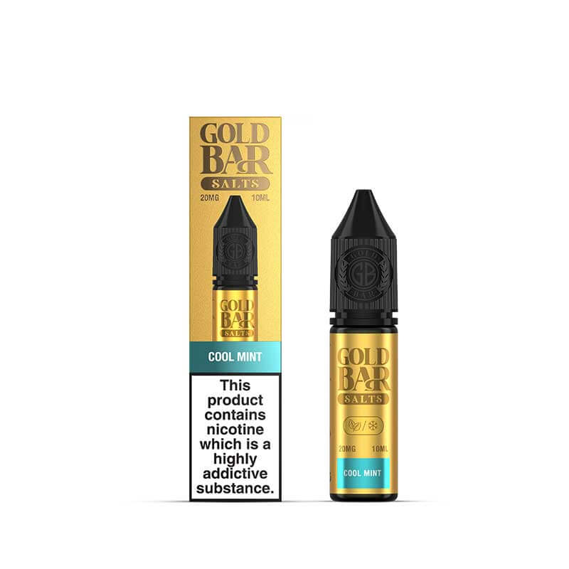 Gold Bar Salts Cool Mint Nic Salt E-Liquid 10ml