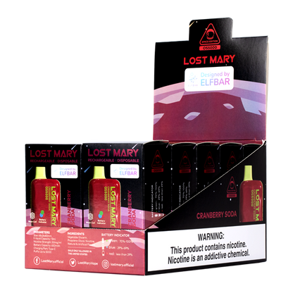 BUY 1 GET 1 FREE Cranberry Soda Lost Mary OS5000 | Vape Amazon India